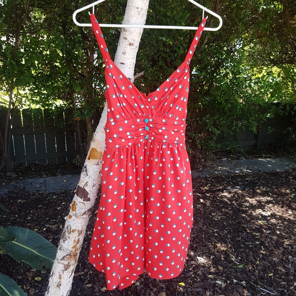 red sun dress